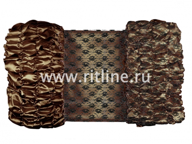 Обивка атласная с гипюром (верх атлас с гипюром + боковины атлас  с гипюром) FITTONE