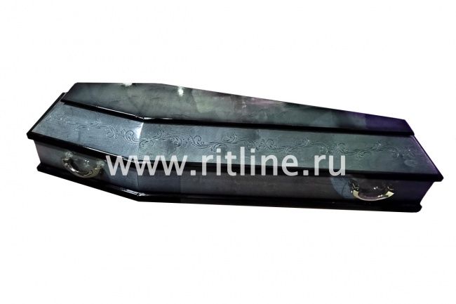 3 Гроб лак 6-ти гранник, МДФ, цв. графит, коса, р.195 "MOREFIX" 3 Гроб лак 6-ти гранник, МДФ, цв. графит, коса, р.195 "MOREFIX"