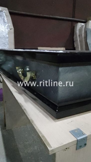 3 Гроб лак 6-ти гранник, МДФ, цв. графит, коса, р.195 "MOREFIX" 3 Гроб лак 6-ти гранник, МДФ, цв. графит, коса, р.195 "MOREFIX"