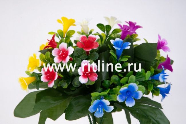 Букет пластиковых колокольчиков "FITTONE", 5г, выс.23см, цв.микс