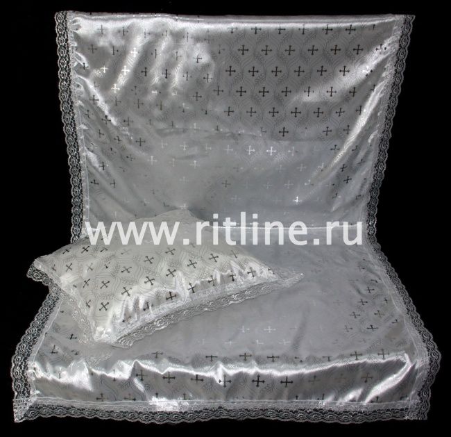 Комплект КАК (Н+П) (атлас с накатом "объемный крест", кружево)