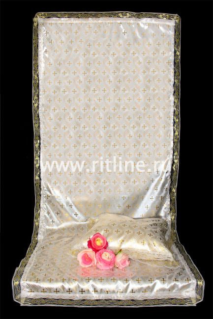 Комплект КАК (Н+П) (атлас с накатом "объемный крест", кружево)