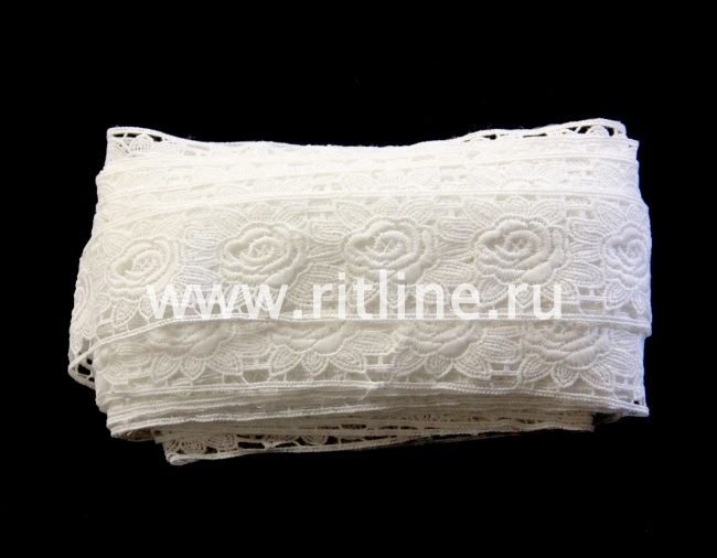 Кружево ажурное белое, шир. 5 см FITTONE