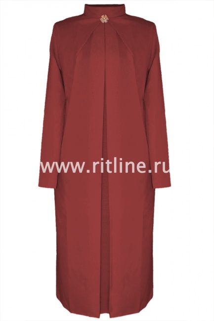Саван габардиновый "LUXE" с брошью, цв. бордо FITTONE