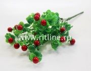 Букет брусники, 5г, 15 ягод, выс. 33 см, цв. красный FITTONE