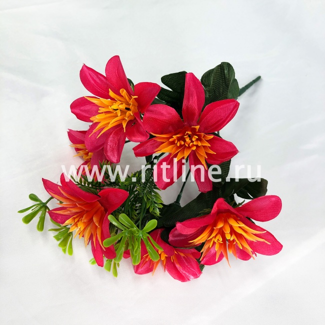 Букет лилий, 6г., выс. 31 см, цв. микс FITTONE Букет лилий, 6г., выс. 31 см, цв. микс FITTONE