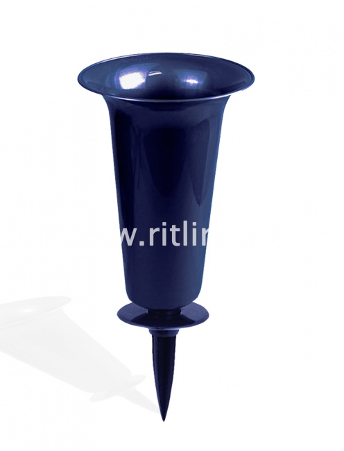 Ваза пластмассовая со штырем FITTONE ELITE EDITION, H-37 см, цв.темно-синий