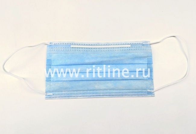 Маска медицинская трёхслойная (17,5х9,5)
