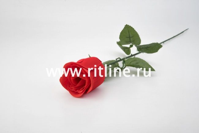 Роза одиночная бархатная, выс. 63 см, цв. красный FITTONE