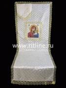 Комплект КТИ (Н+П) т/с Ромб, вставка Богородица, кружево бел/золото "FITTONE" Комплект КТИ (Н+П) т/с Ромб, вставка Богородица, кружево бел/золото "FITTONE"
