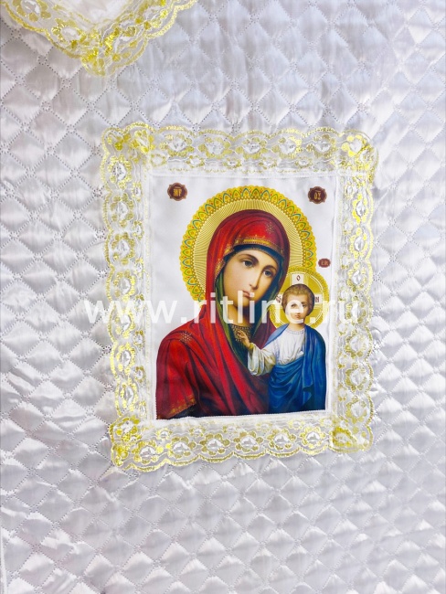 Комплект (атласная т/с "Ромб", вставка "Богородица", кружево) FITTONE Комплект (атласная т/с "Ромб", вставка "Богородица", кружево) FITTONE