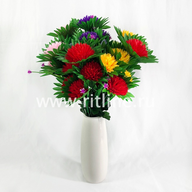 Букет астр "FITTONE", 6г., выс. 49см, цв.микс Букет астр "FITTONE", 6г., выс. 49см, цв.микс