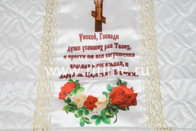 Комплект КТВ (Н+П) (т/с атлас белый, вставка Крест, кружево белое с золотом, волан) Комплект КТВ (Н+П) (т/с атлас белый, вставка Крест, кружево белое с золотом, волан)