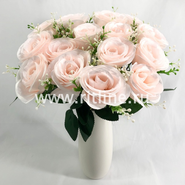 Букет роз с зеленью "FITTONE", 15г., выс. 40см, цв.микс Букет роз с зеленью "FITTONE", 15г., выс. 40см, цв.микс