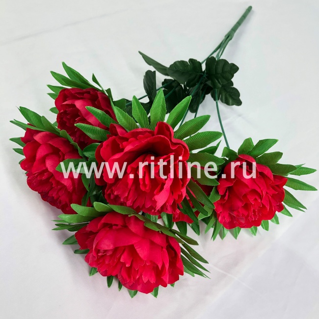 Букет хризантем с зеленью "FITTONE", 6г., выс. 50см, цв.микс