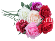 Роза одиночная, выс. 69 см, плотный атлас, цв. микс FITTONE