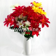 Букет георгинов с ягодами "FITTONE", 7г., выс. 56см, цв.микс