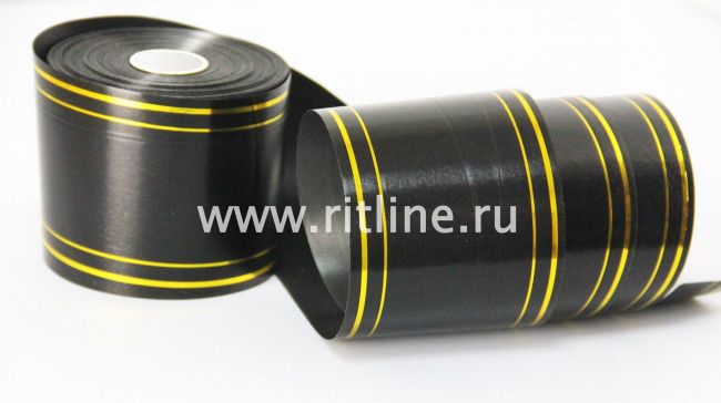 Лента с золотой полосой FITTONE, 5см х 50ярд