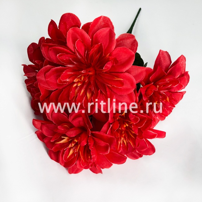 Букет георгинов "Fittone", 6г, выс.33, шелк, цв.микс Букет георгинов "Fittone", 6г, выс.33, шелк, цв.микс